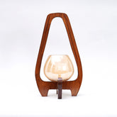 T Lite glass holder in wooden frame