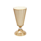 Flower vase with gold finish wired frame