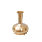 Smooth brass finish light weight surai shape flower vase.