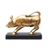 Masterpiece hand crafted Bull master piece with wooden base