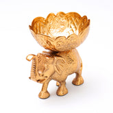 Nut bowl elephant in copper finish