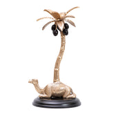 Desert safari sitting camel with coconut tree handcrafted piece of art