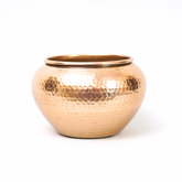 Light weight brass finish hammered Flower pot