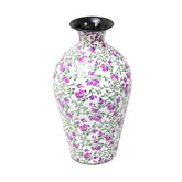 Unique piece of vase with beautiful hand paited multicolour floral finish