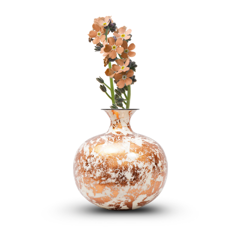 White copper flower vase