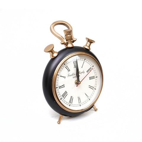 Table clock in Antique black finish