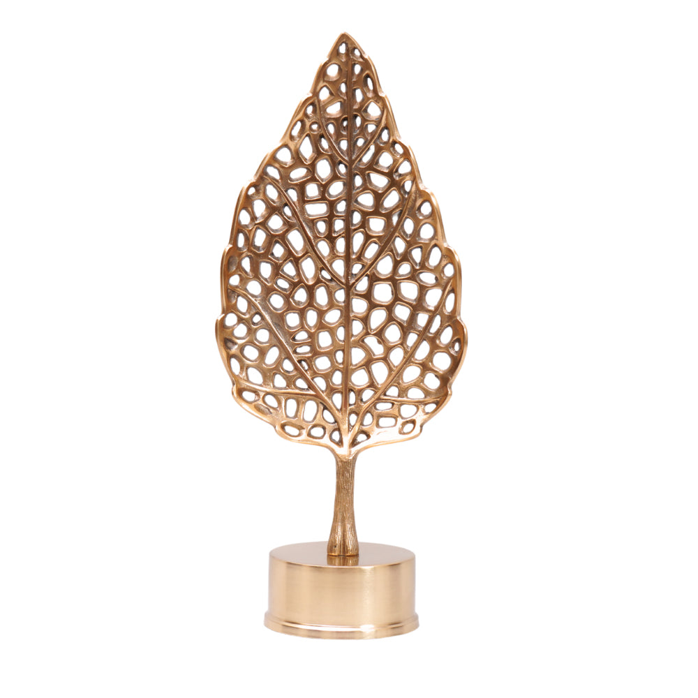 Leaf Hand crafted piece of table décor in copper finish