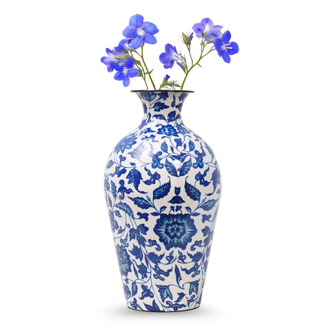 Unique piece of  vase with beautiful hand paited blue pottery